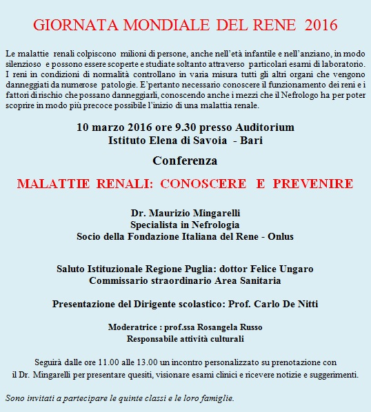giornata del rene
