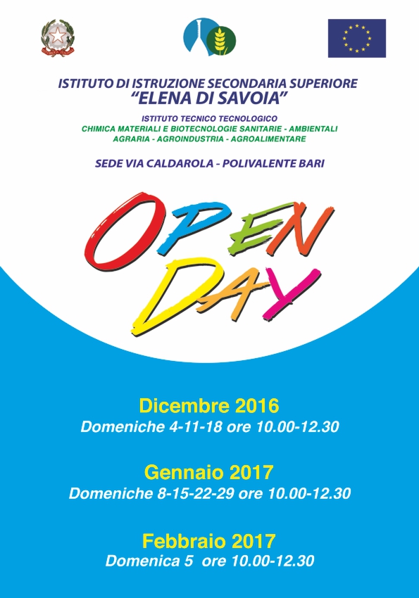 OPEN DAY 2017 locandina