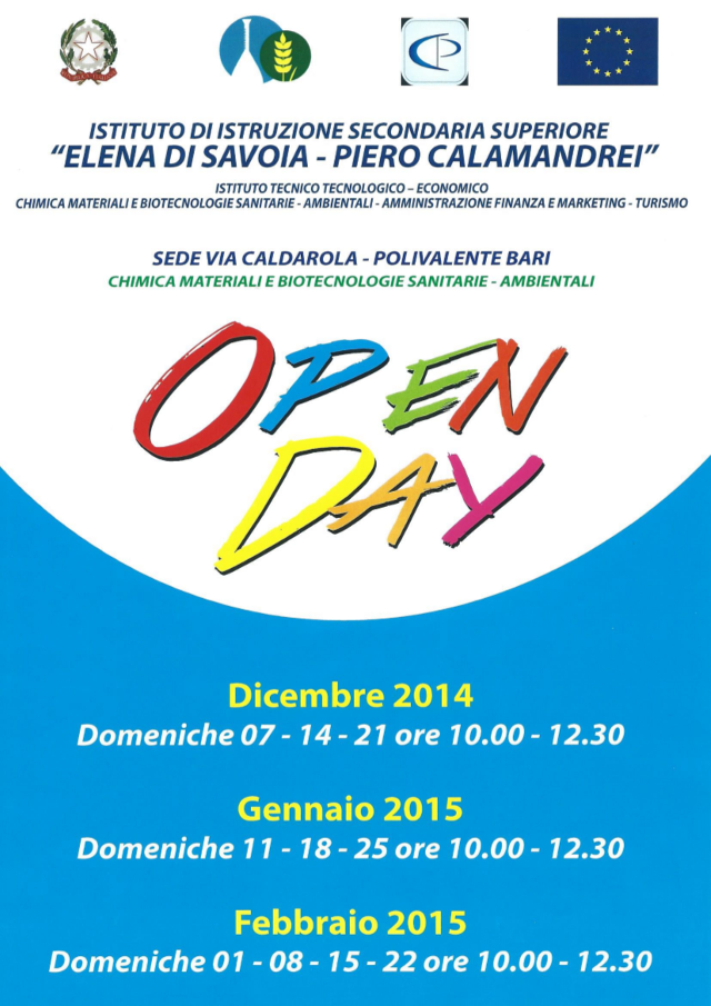 locandina open  day 2015
